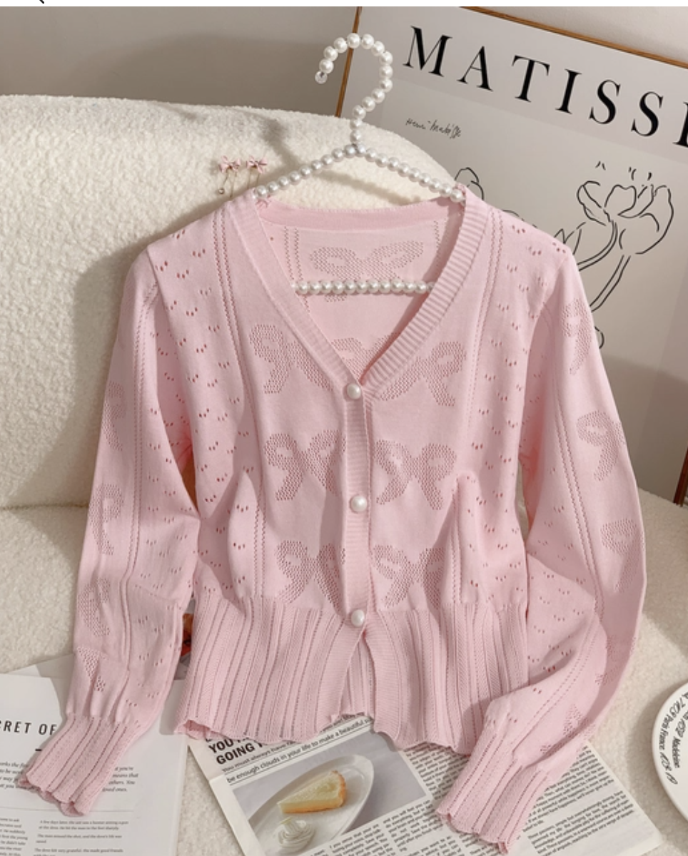 Screenshot 2025-09-26 at 12.31.09 PM Bow Knit Cardigan